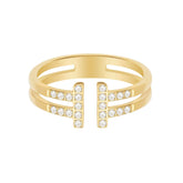 Urbanti Stainless Steel Elise Ring Gold / US 6 / UK L / EUR 51 (small)