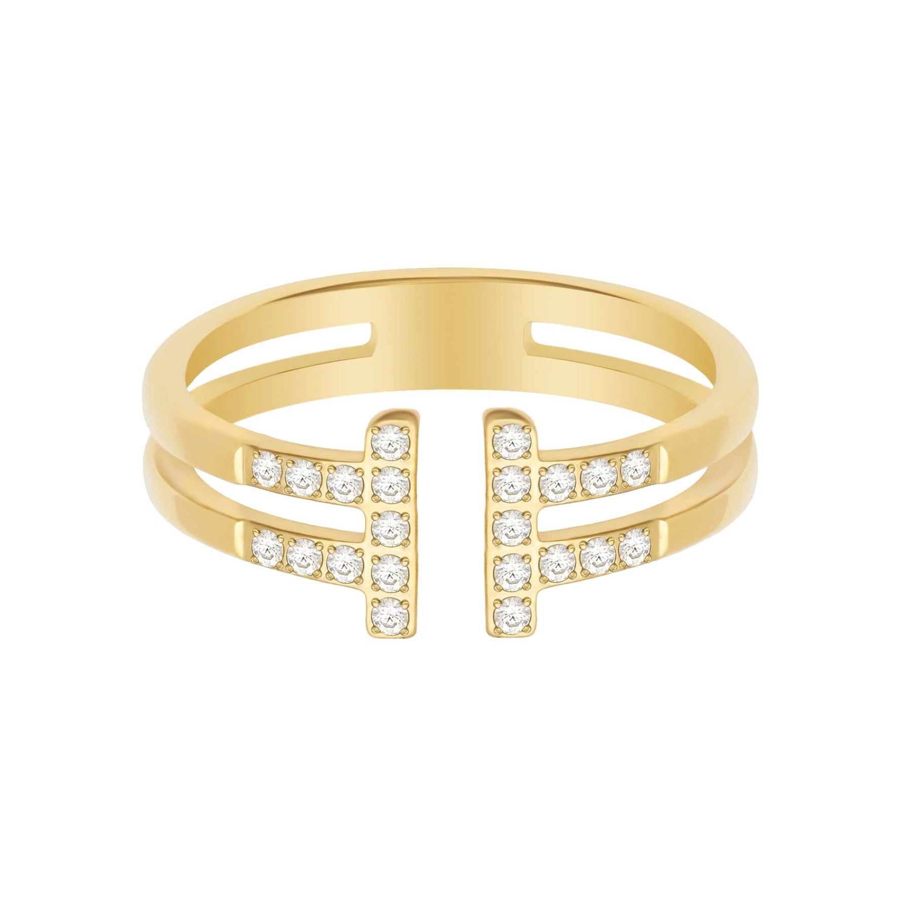 Urbanti Stainless Steel Elise Ring Gold / US 6 / UK L / EUR 51 (small)