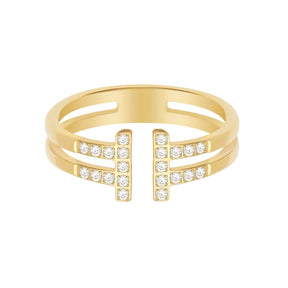 Urbanti Stainless Steel Elise Ring Gold / US 6 / UK L / EUR 51 (small)