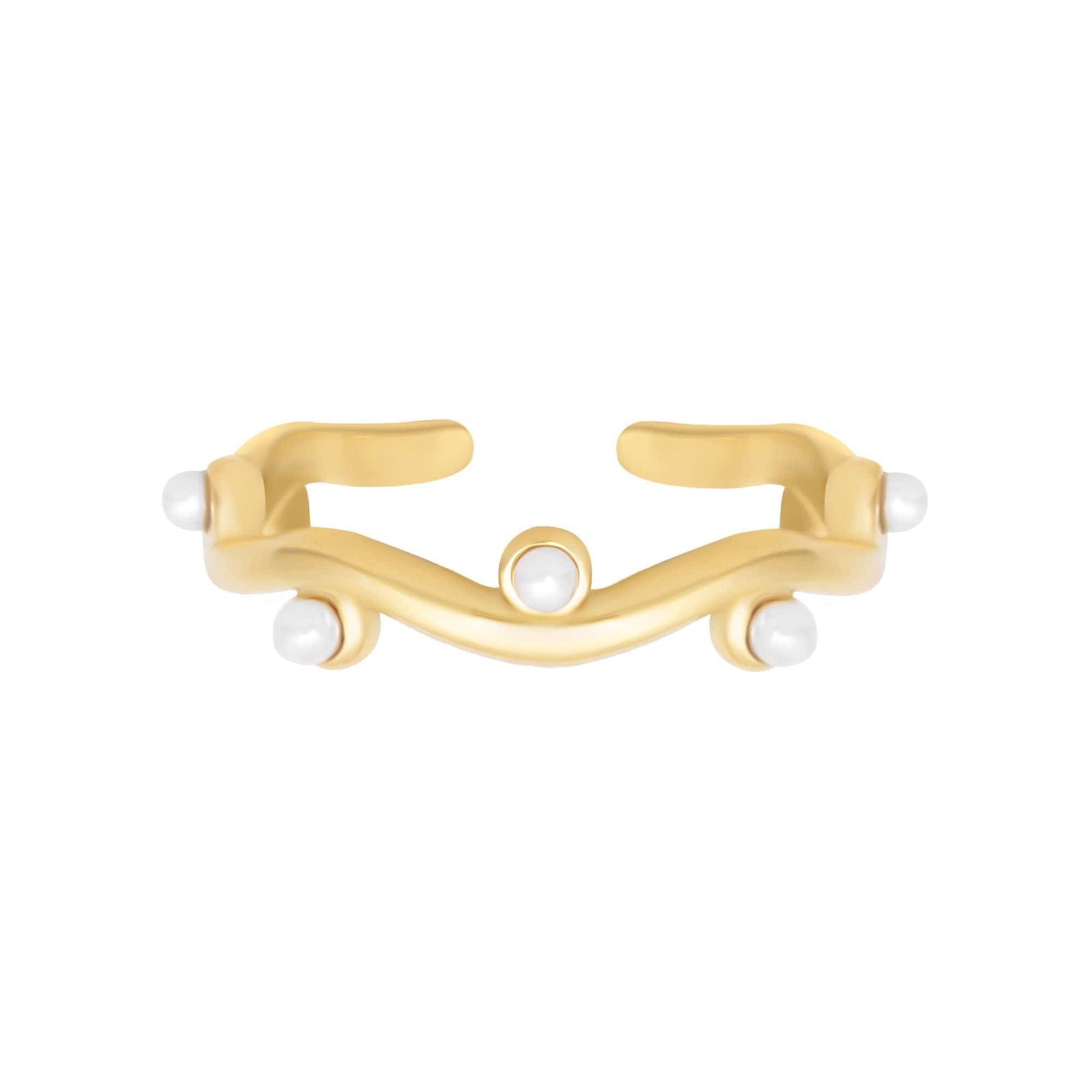 Urbanti Stainless Steel Eliza Pearl Ring