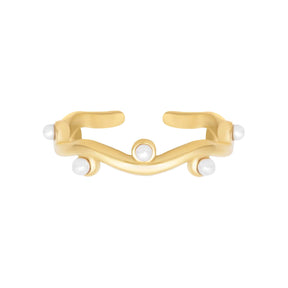 Urbanti Stainless Steel Eliza Pearl Ring