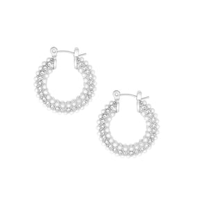 Urbanti Stainless Steel Eloise Pearl Hoop Earrings