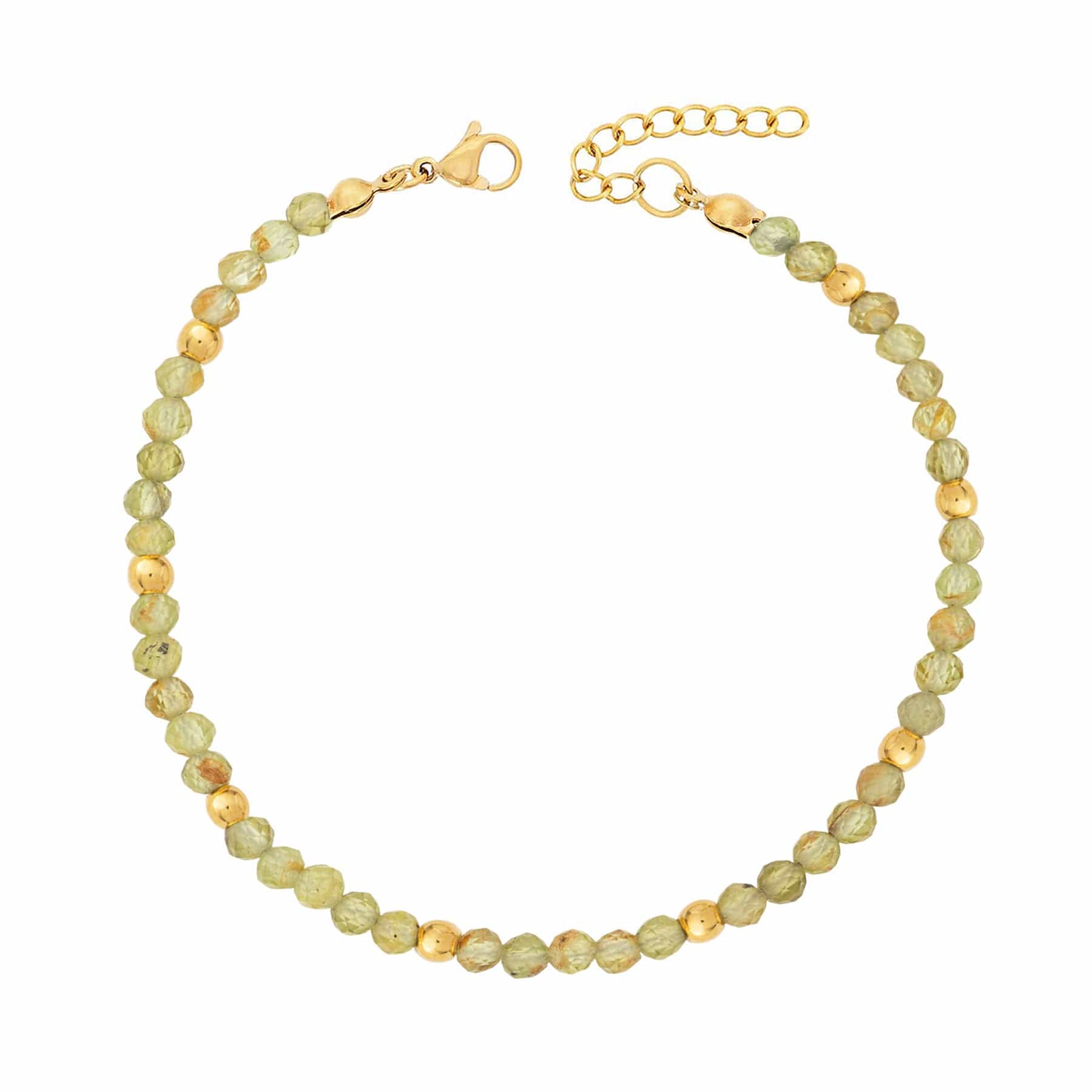 Urbanti Stainless Steel Elsie Peridot Bracelet Gold