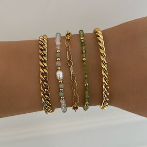 Urbanti Stainless Steel Elsie Peridot Bracelet