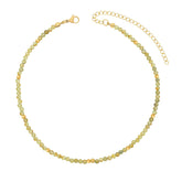 Urbanti Stainless Steel Elsie Peridot Choker / Necklace Gold / Choker