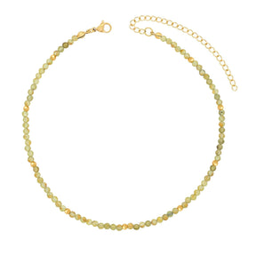 Urbanti Stainless Steel Elsie Peridot Choker / Necklace Gold / Choker