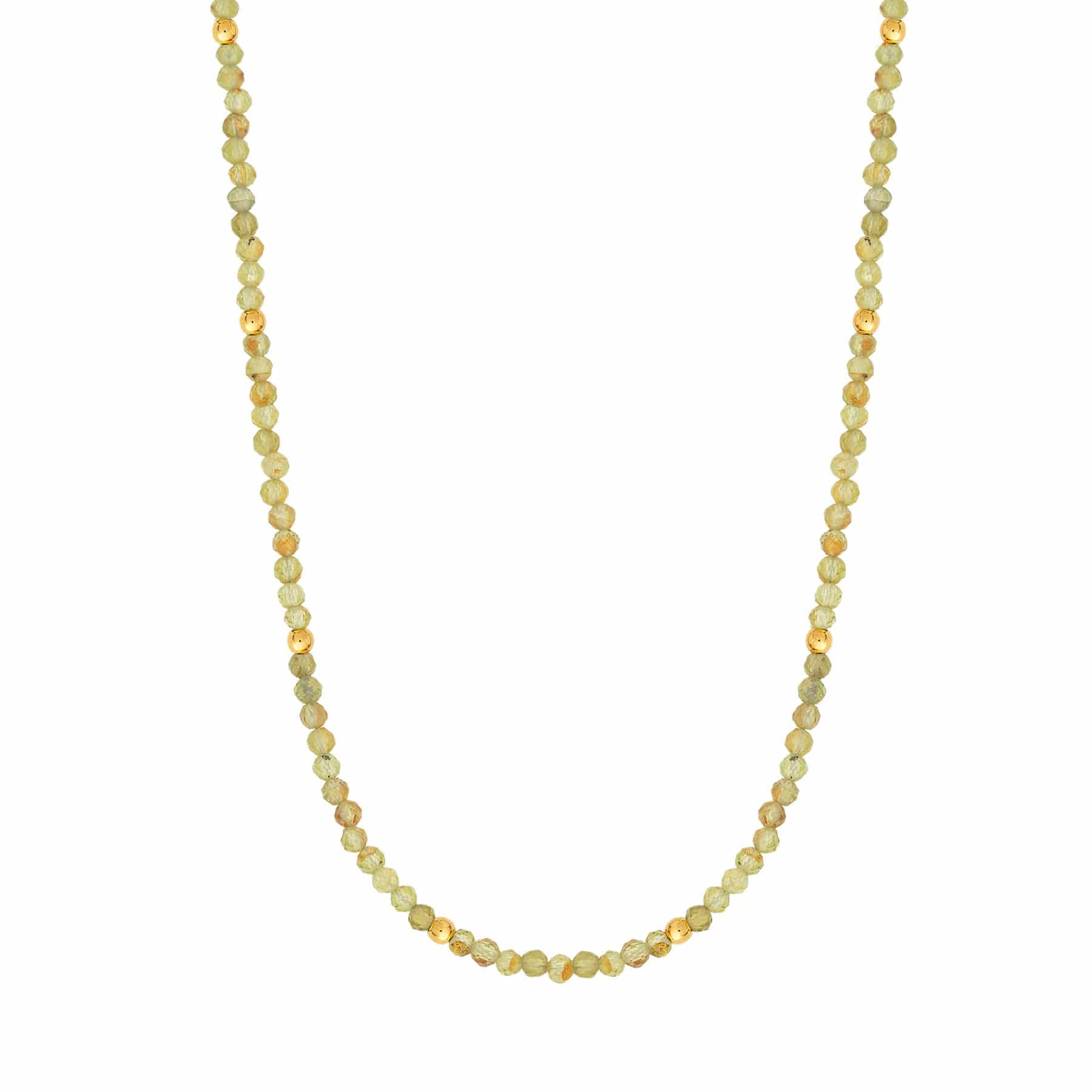Urbanti Stainless Steel Elsie Peridot Choker / Necklace Gold / Necklace