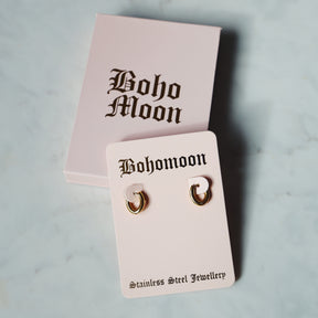 Urbanti Stainless Steel Empire Hoop Earrings