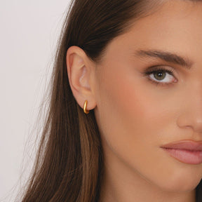 Urbanti Stainless Steel Empire Hoop Earrings