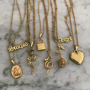 Urbanti Stainless Steel Engraved Heart Necklace