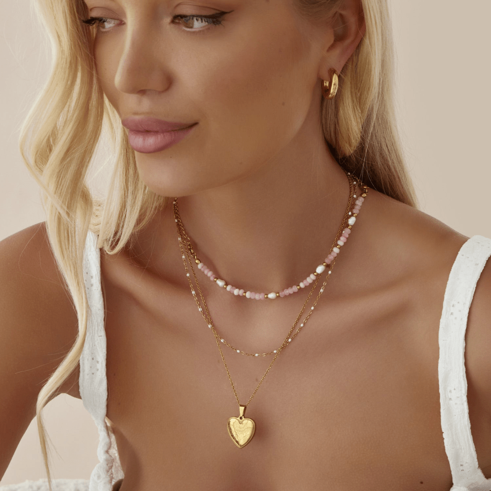 Urbanti Stainless Steel Engraved Heart Necklace