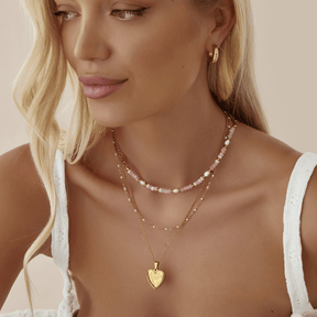 Urbanti Stainless Steel Engraved Heart Necklace