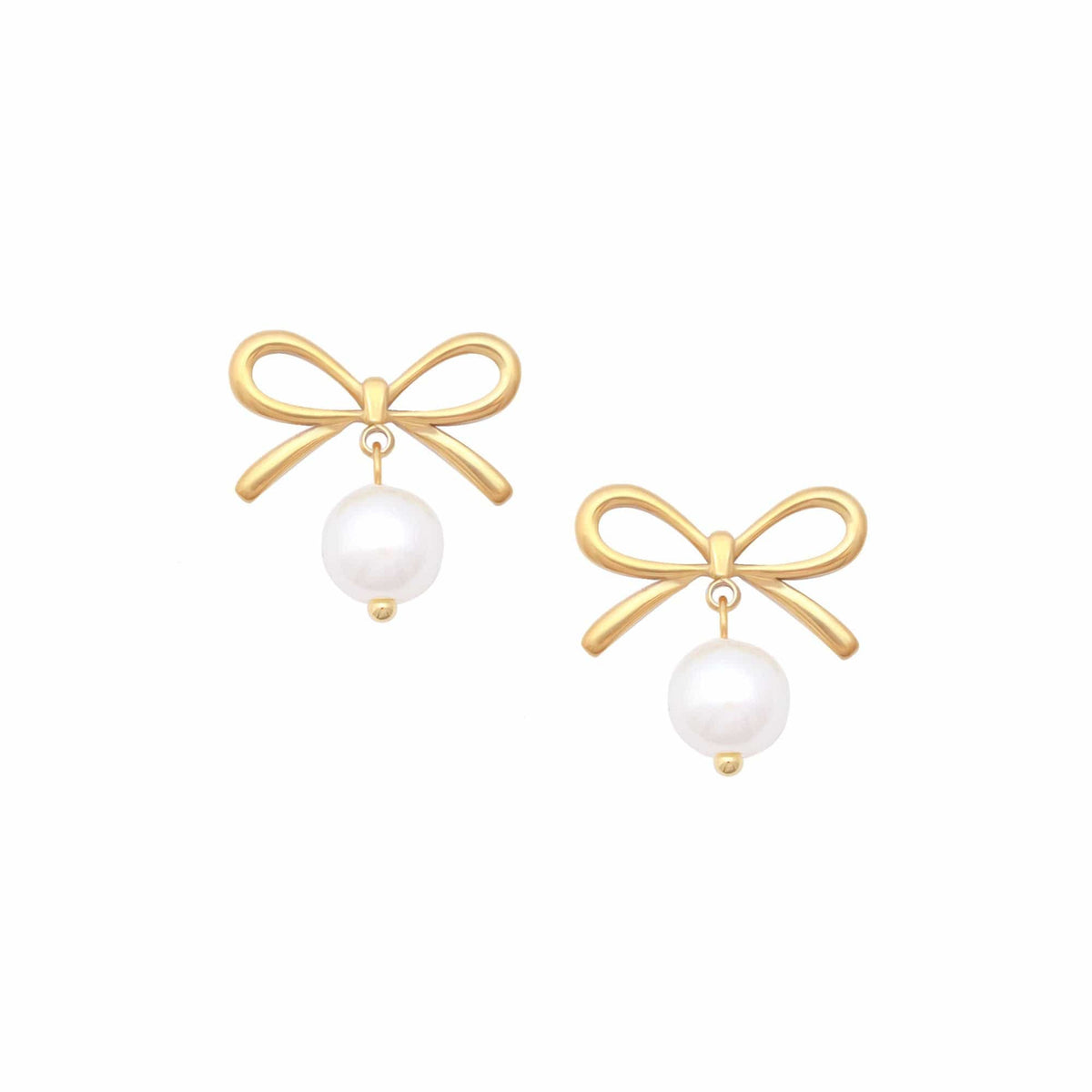 Urbanti Stainless Steel Everlast Bow Stud Earrings