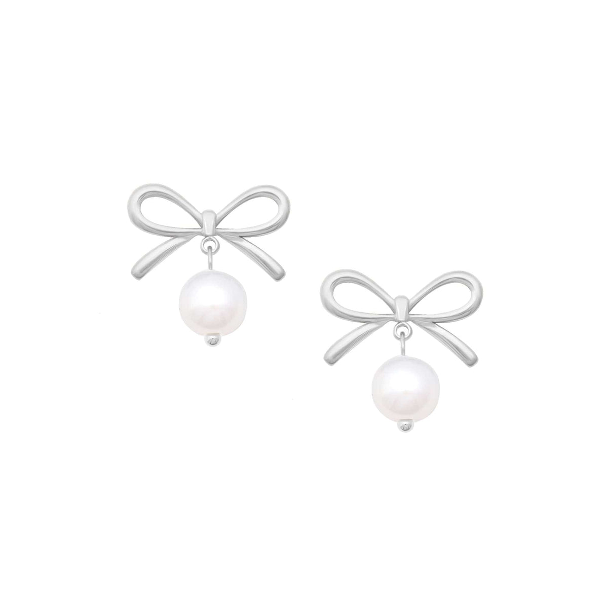 Urbanti Stainless Steel Everlast Bow Stud Earrings