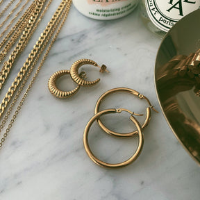 Urbanti Stainless Steel Exude Hoop Earrings