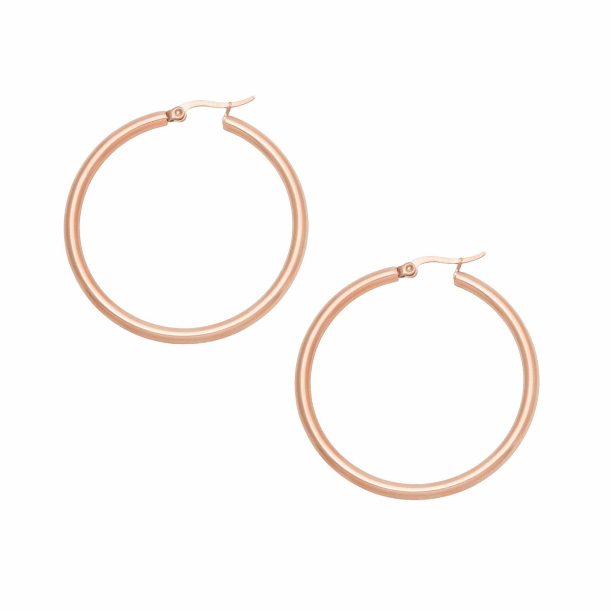 Urbanti Stainless Steel Exude Hoop Earrings Rose Gold / Small