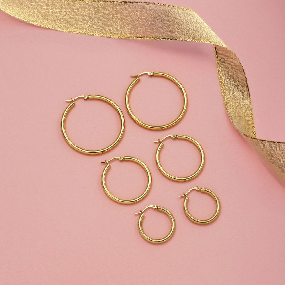 Urbanti Stainless Steel Exude Hoop Earrings