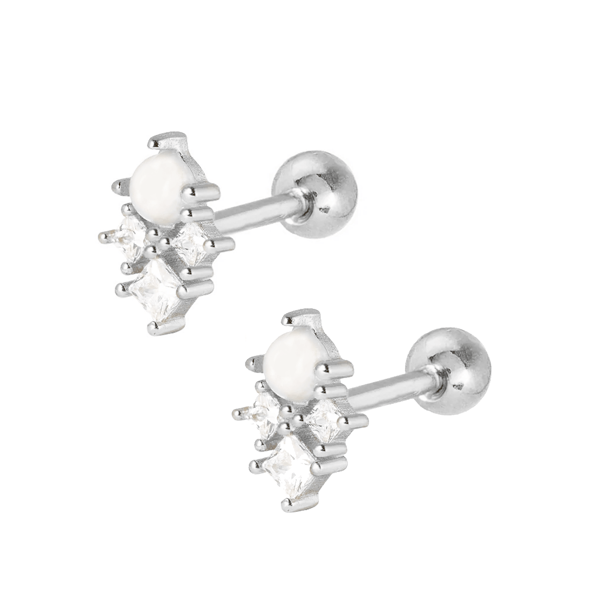 Urbanti Stainless Steel Fae Pearl Stud Earrings