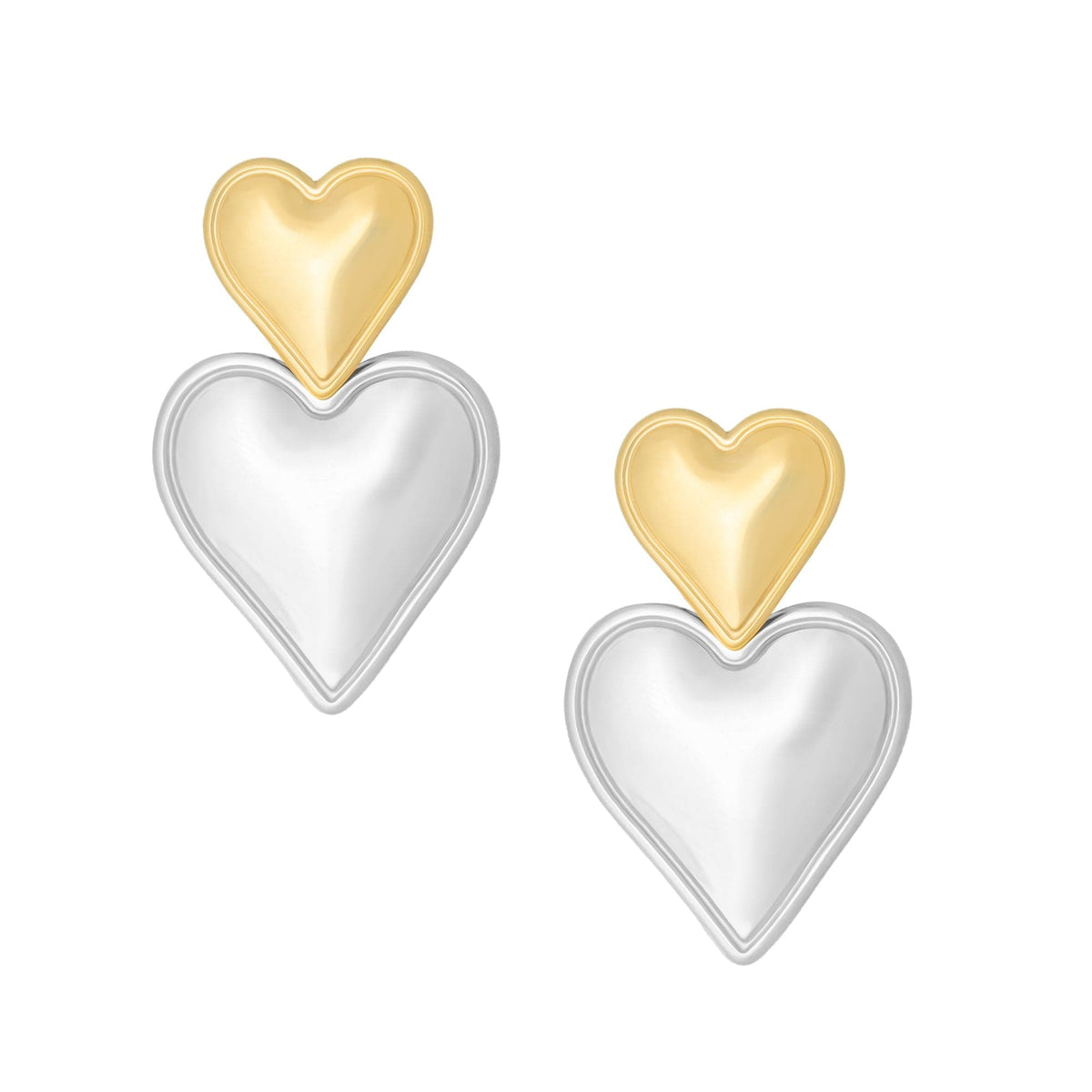 Urbanti Stainless Steel Fairytale Stud Earrings Mixed Metals