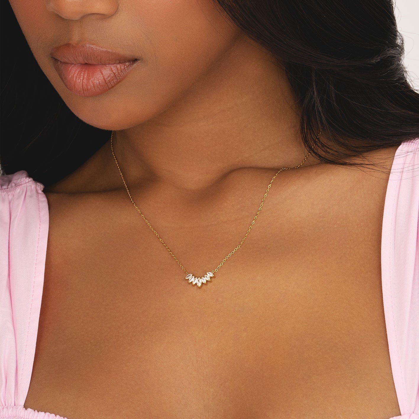 Urbanti Stainless Steel Fan Necklace