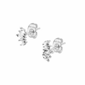 Urbanti Stainless Steel Fan Stud Earrings
