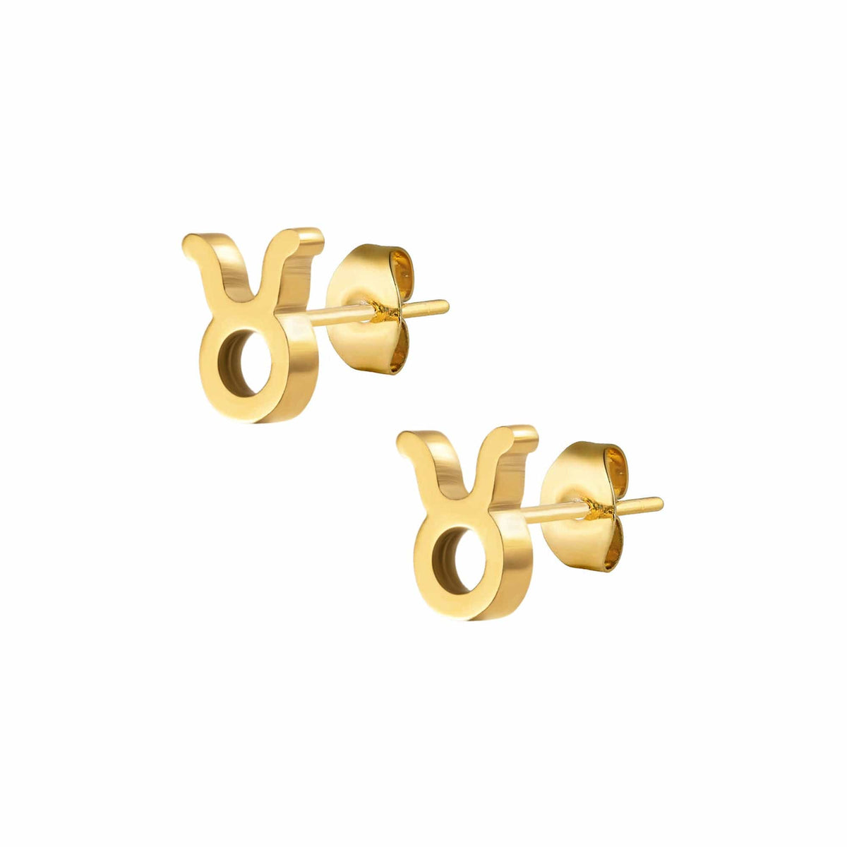 Urbanti Stainless Steel Fate Zodiac Stud Earrings Gold / Taurus