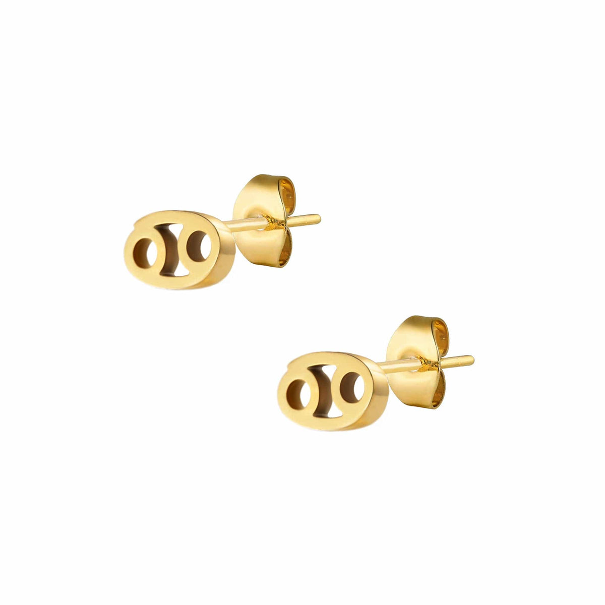 Urbanti Stainless Steel Fate Zodiac Stud Earrings Gold / Cancer