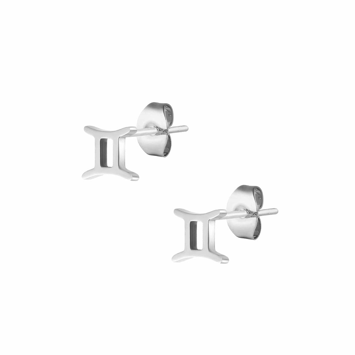 Urbanti Stainless Steel Fate Zodiac Stud Earrings Silver / Gemini