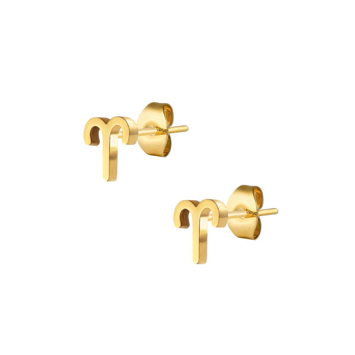 Urbanti Stainless Steel Fate Zodiac Stud Earrings Gold / Aries