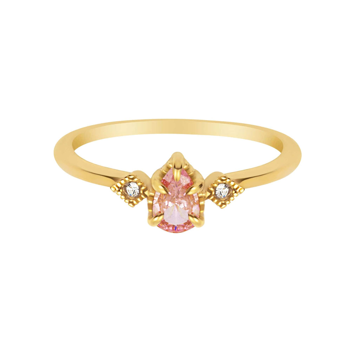 Urbanti Stainless Steel Faye Ring Gold / US 5 / UK J / EUR 49 (x small)