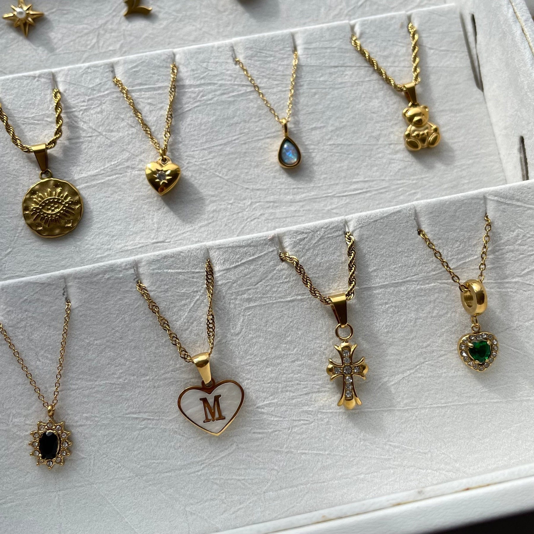 Urbanti Stainless Steel Fifi Pearl Initial Necklace