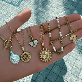 Urbanti Stainless Steel Fifi Pearl Initial Necklace