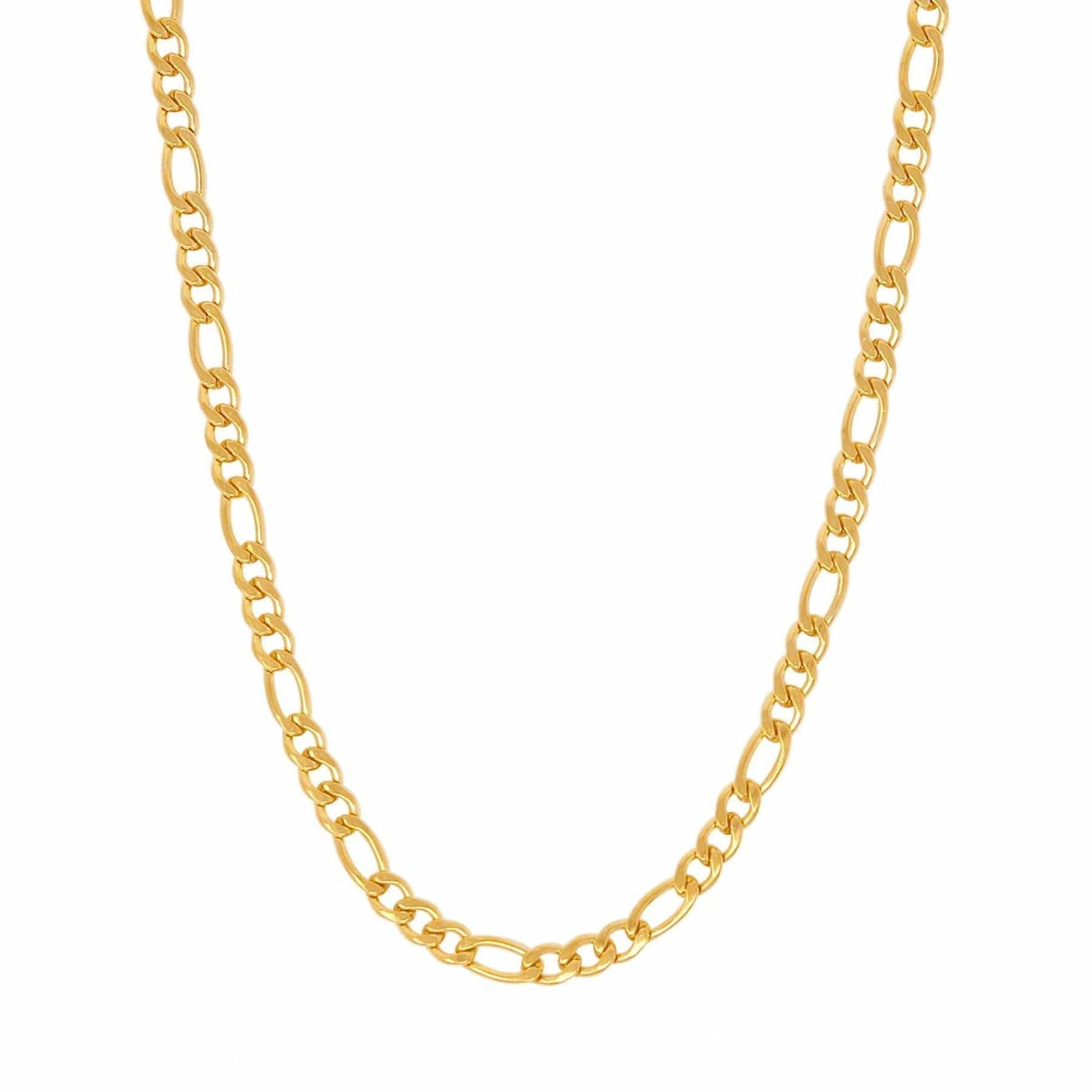 Urbanti Stainless Steel Figaro Chain Necklace Gold / 18"