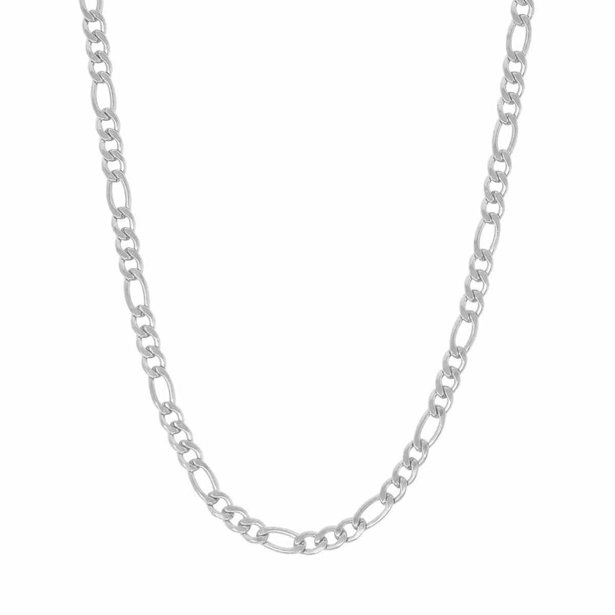 Urbanti Stainless Steel Figaro Chain Necklace Silver / 18"