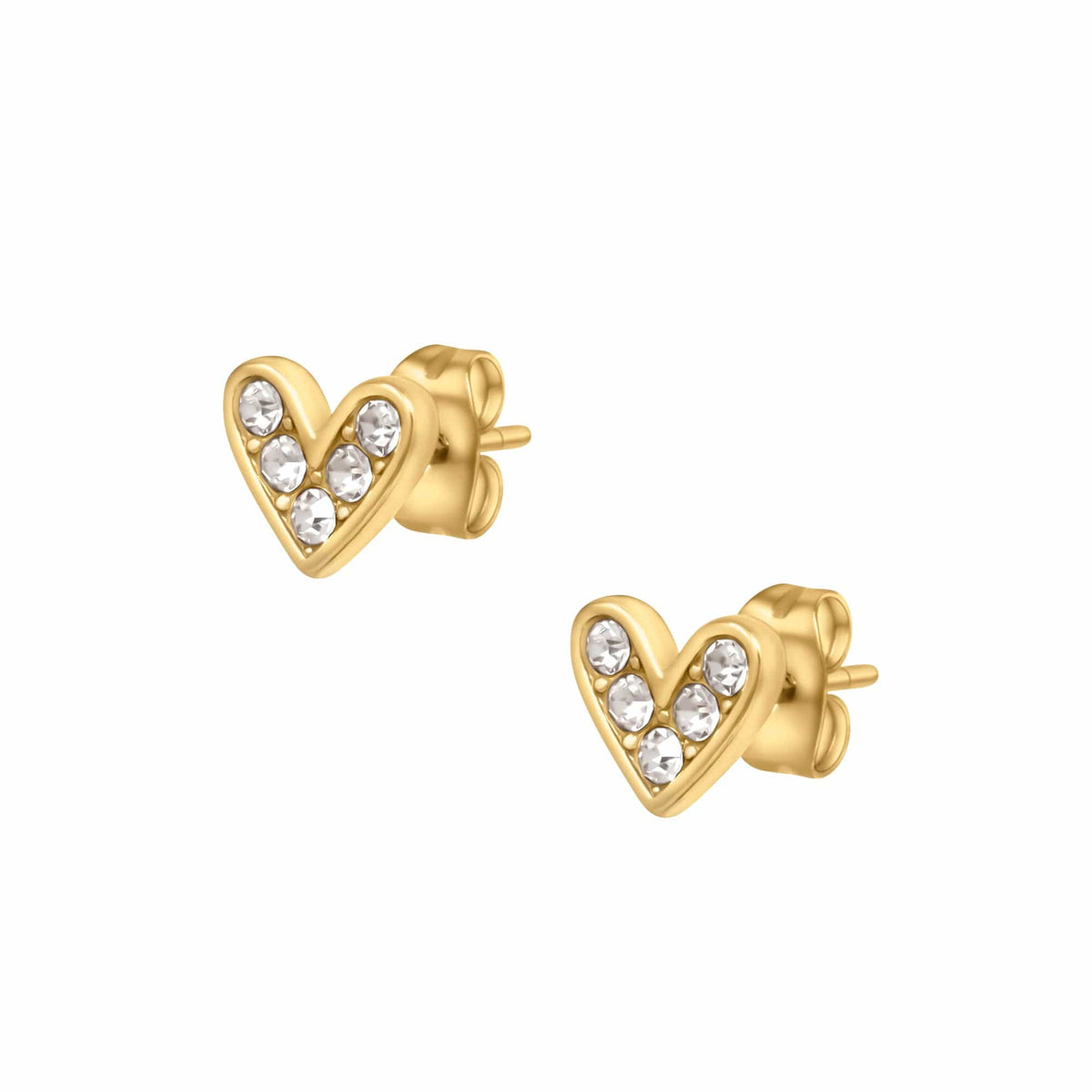 Urbanti Stainless Steel First Love Stud Earrings Gold