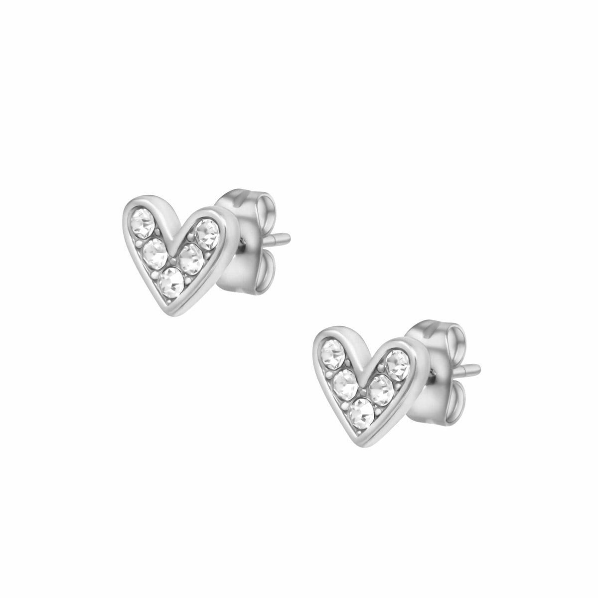 Urbanti Stainless Steel First Love Stud Earrings Silver
