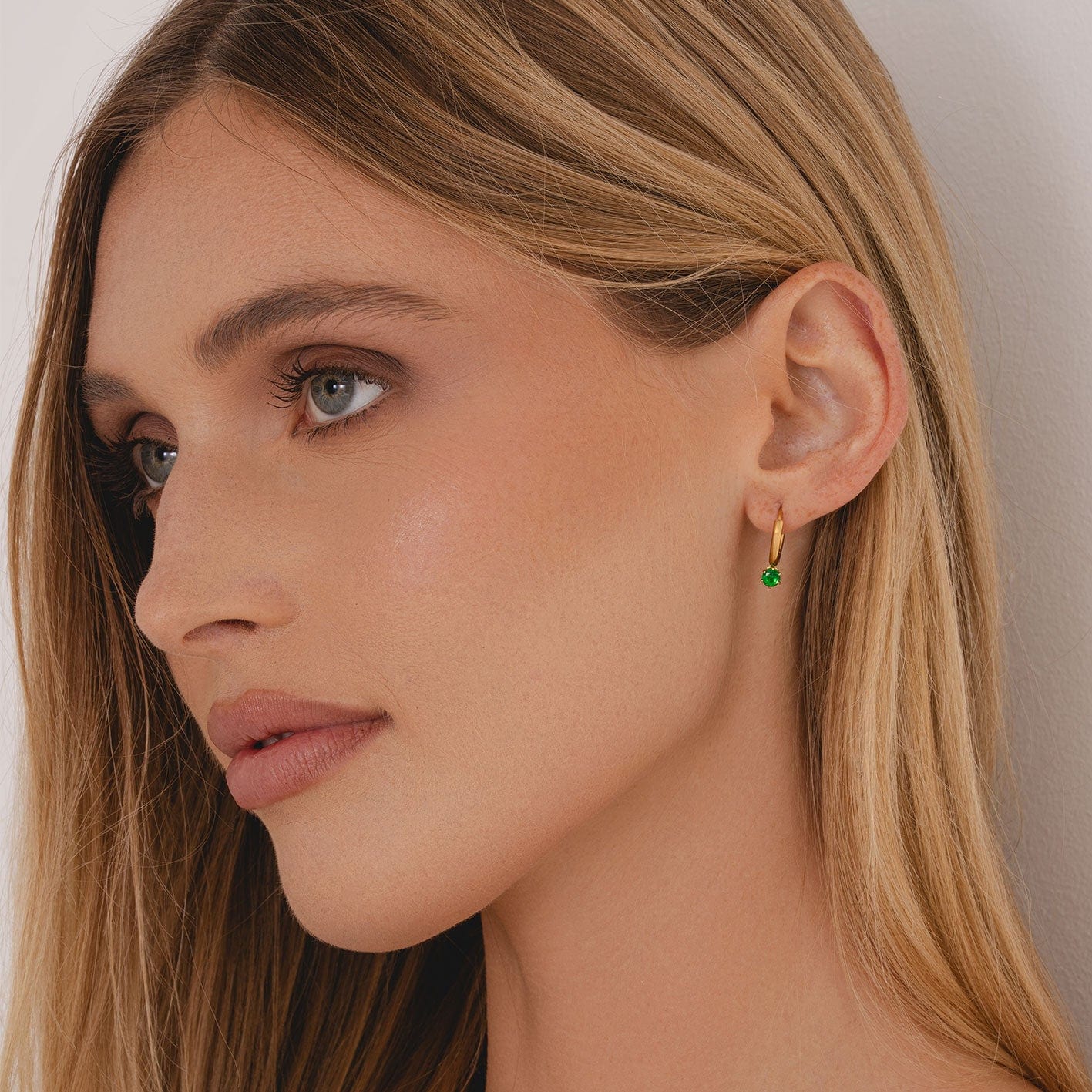 Urbanti Stainless Steel Forever Birthstone Hoop Earrings