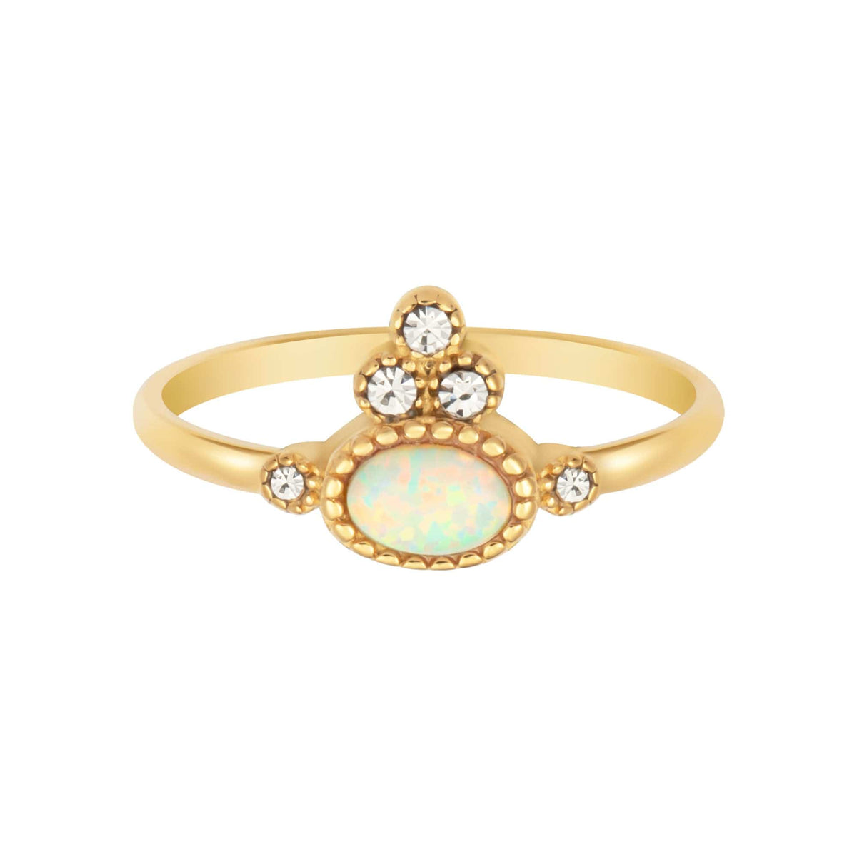 Urbanti Stainless Steel Free Spirit Opal Ring