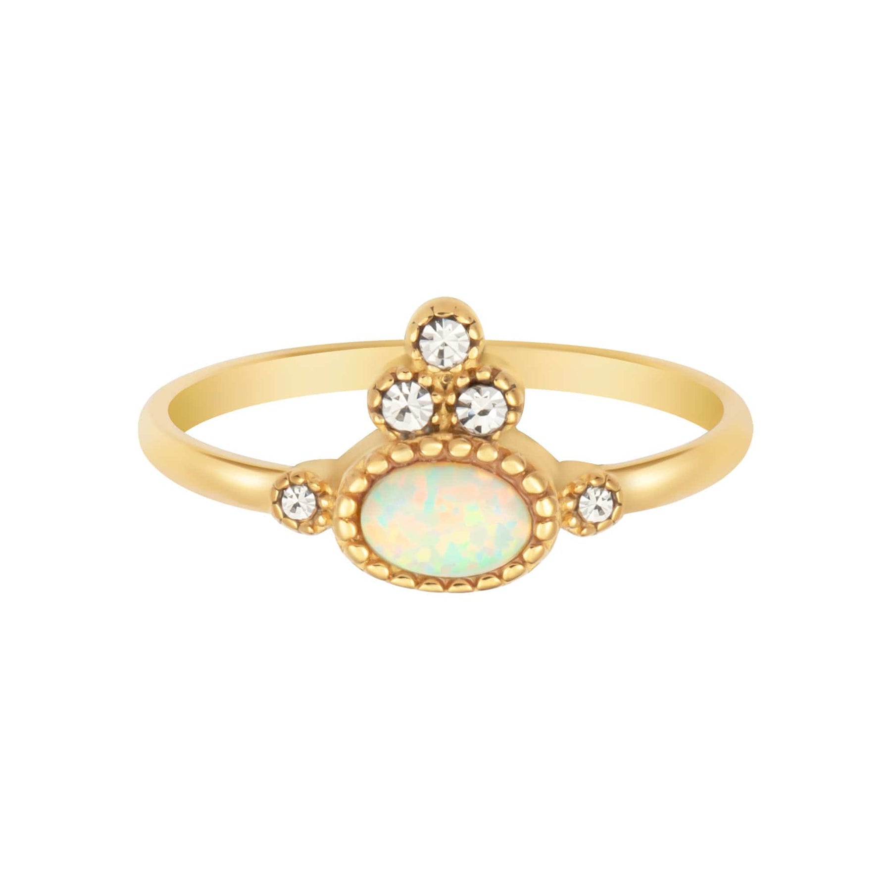 Urbanti Stainless Steel Free Spirit Opal Ring