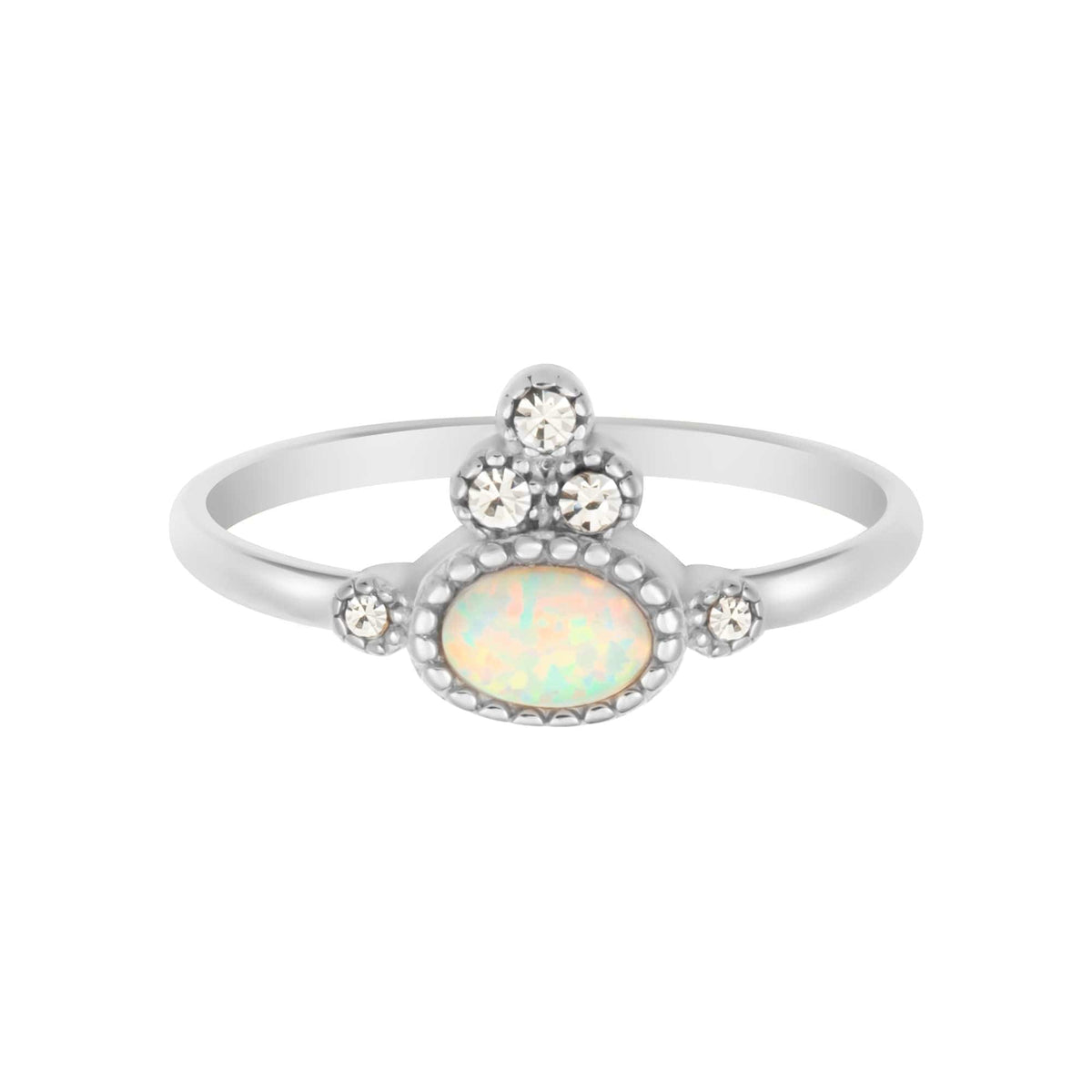 Urbanti Stainless Steel Free Spirit Opal Ring