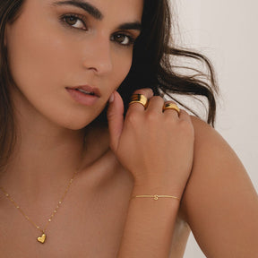 Urbanti Stainless Steel From The Heart Necklace