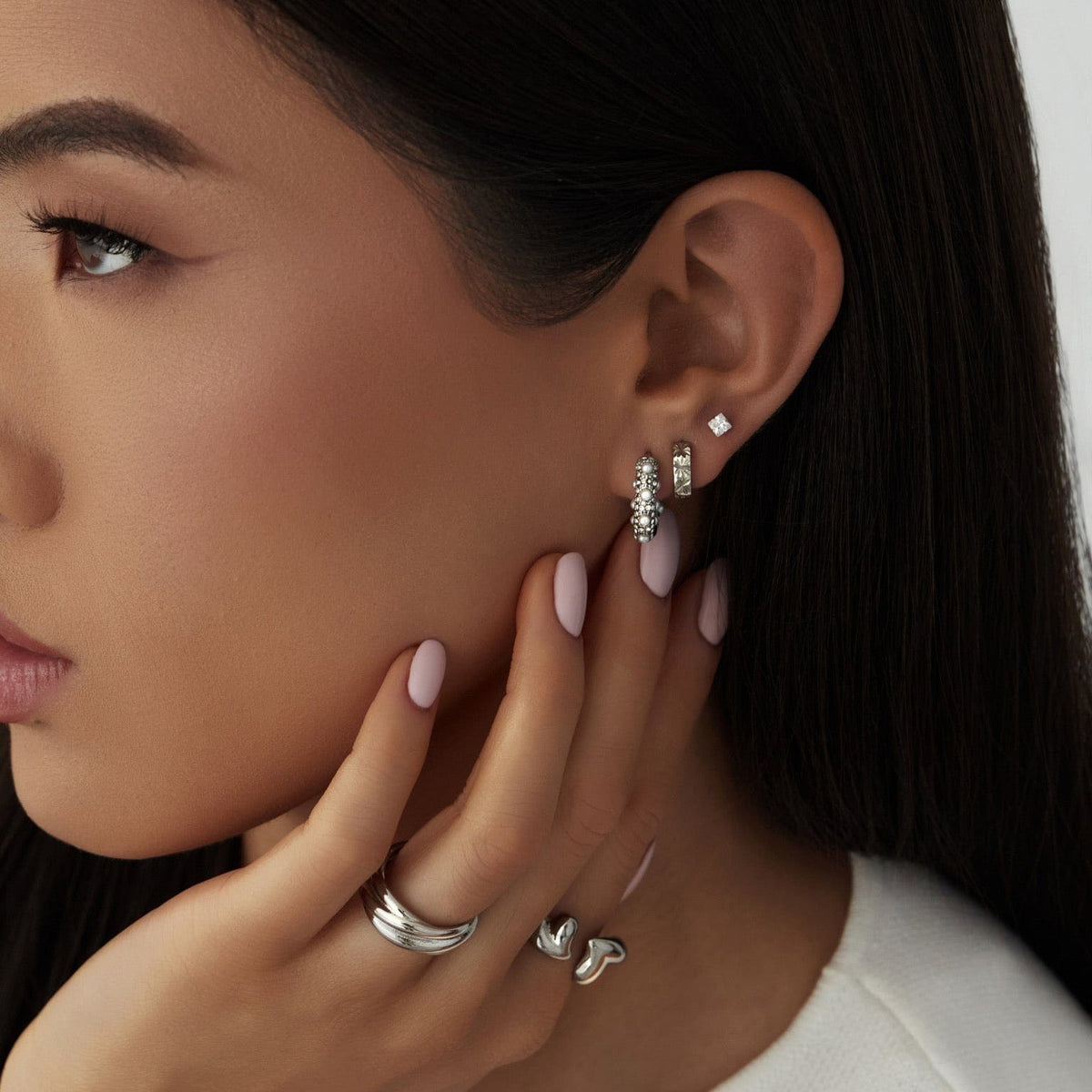 Urbanti Stainless Steel Gabrielle Stud Earrings