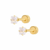 Urbanti Stainless Steel Gabrielle Stud Earrings Gold