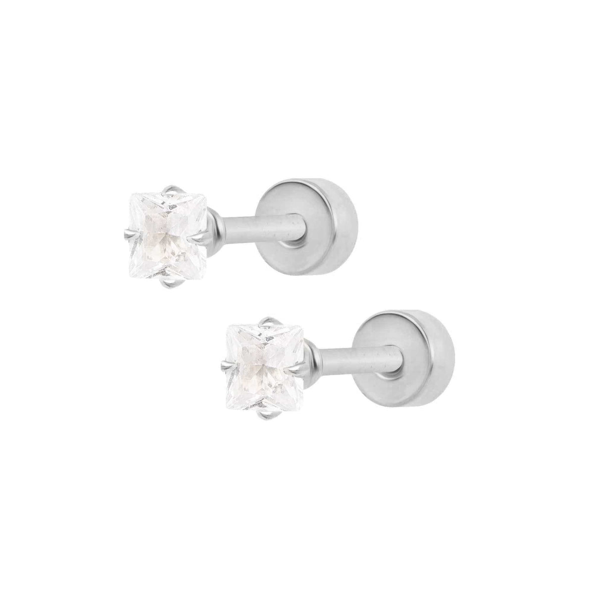 Urbanti Stainless Steel Gabrielle Stud Earrings Silver
