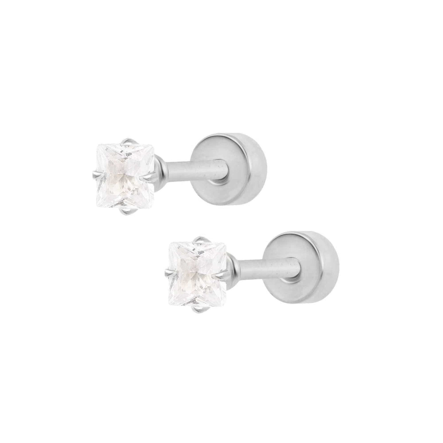 Urbanti Stainless Steel Gabrielle Stud Earrings Silver