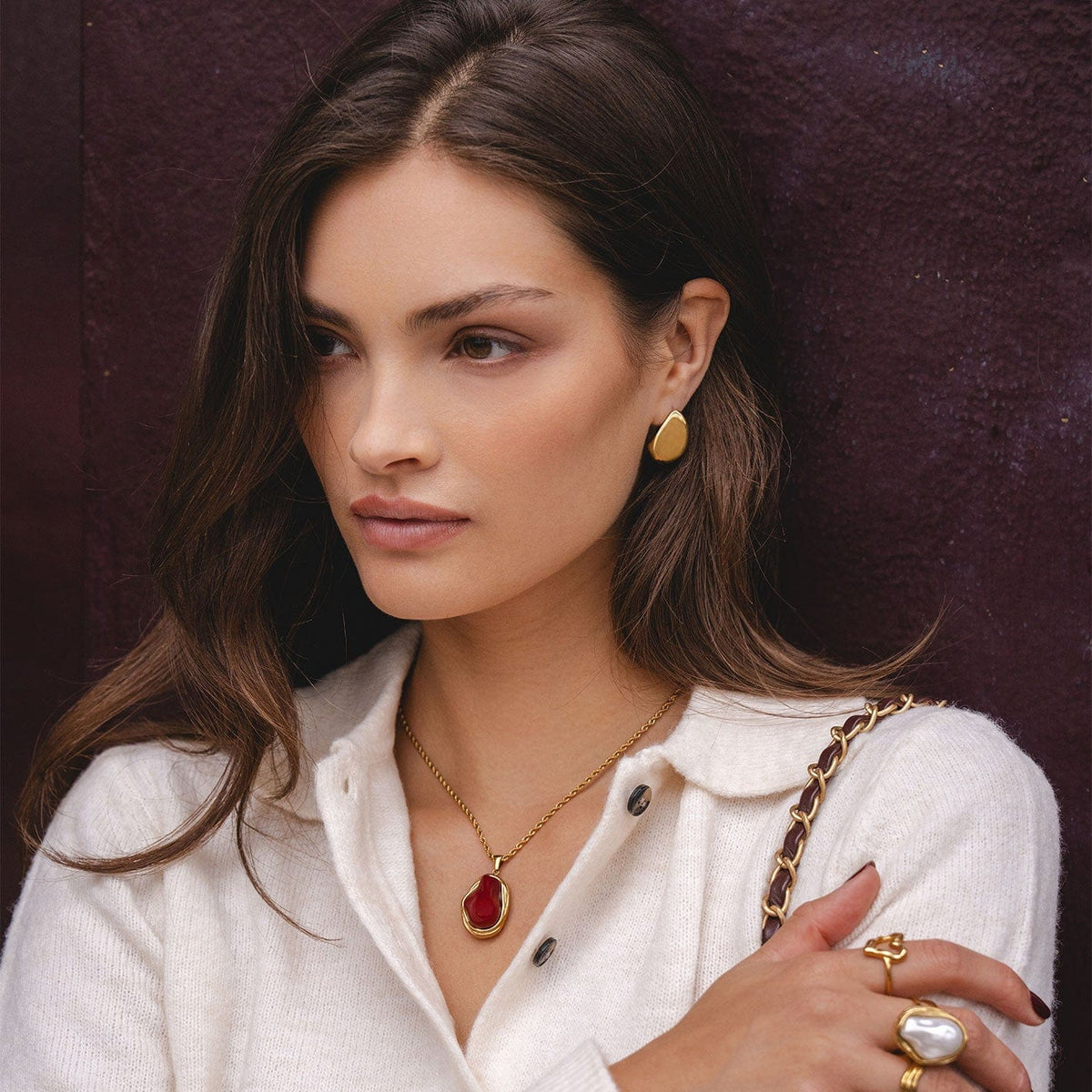 Urbanti Stainless Steel Glory Stud Earrings