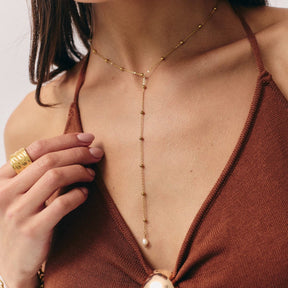 Urbanti Stainless Steel Golden Hour Lariat Choker / Necklace