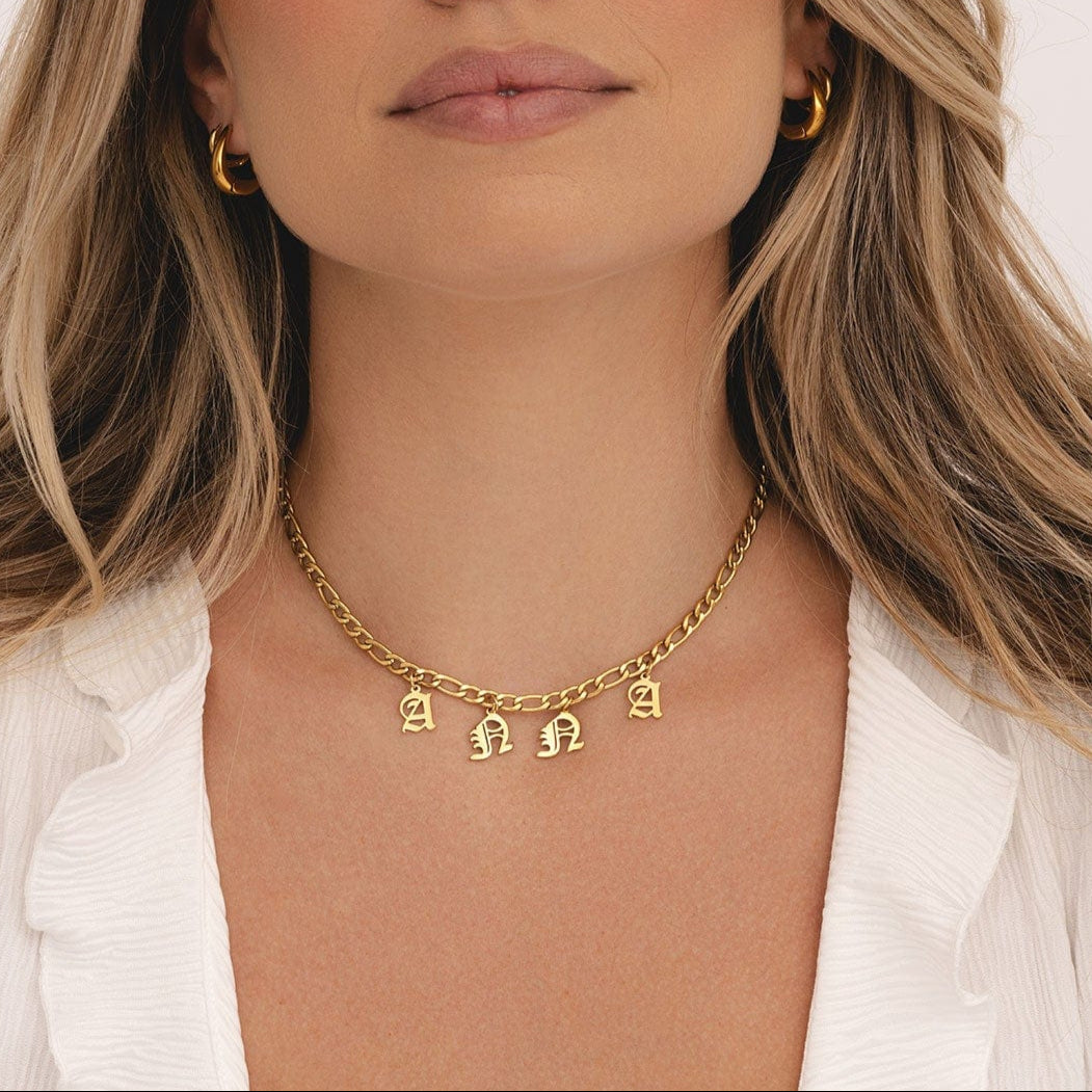 Urbanti Stainless Steel Gothic Custom Name Choker