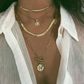 Urbanti Stainless Steel Gothic Initial Choker / Necklace