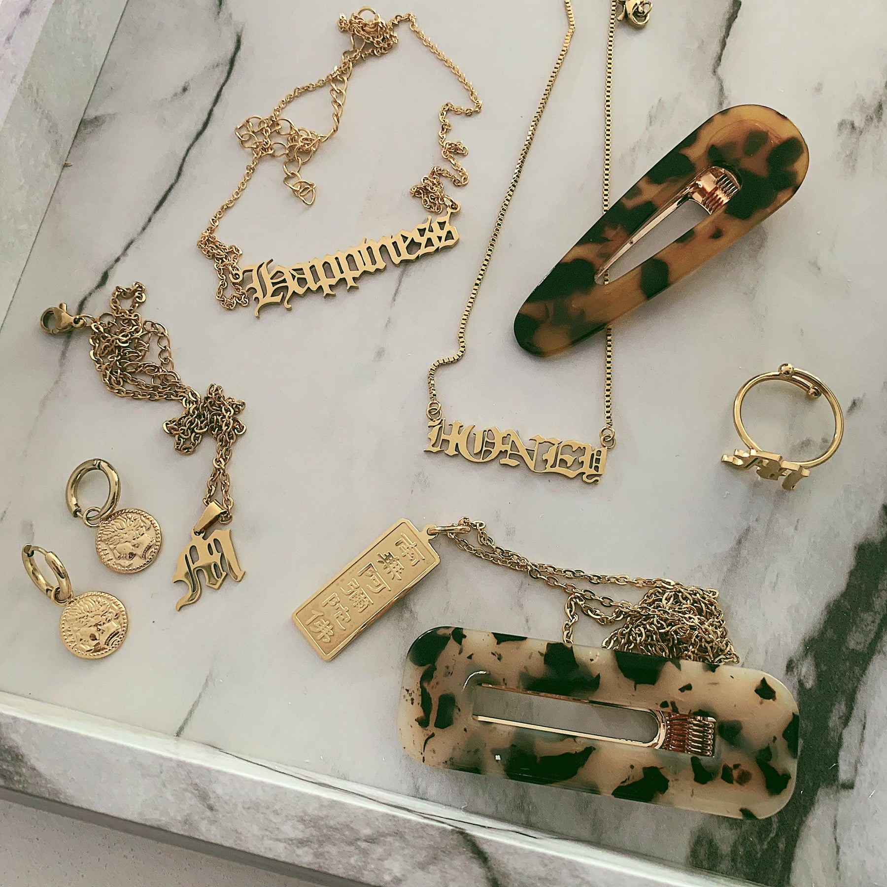 Urbanti Stainless Steel Gothic Initial Choker / Necklace